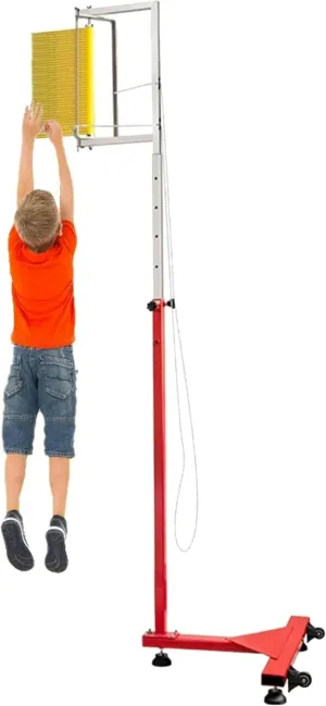 1.7-3.6M/5.6-11.8Ft High Leap Tester,Jump Height Measuring Device,Physical Training Volleyball Spike Trainer,Basketball Jumping Ability Tester (Yellow Veins)