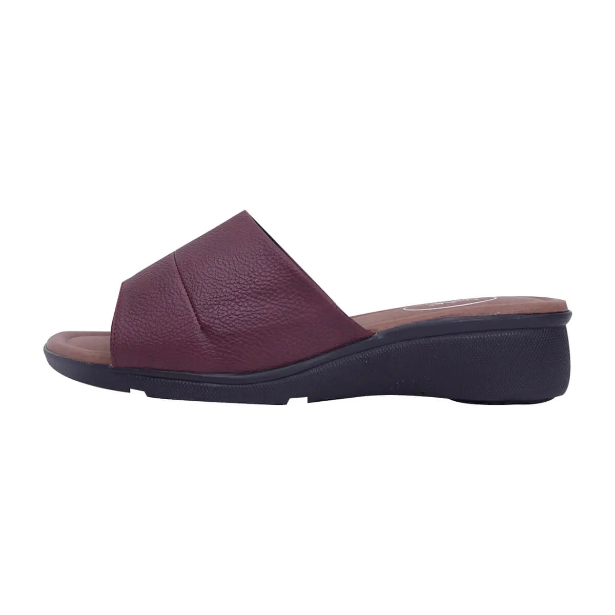 24 HOUR COMFORT Stacy Women's Wide Width Leather Slide Sandals