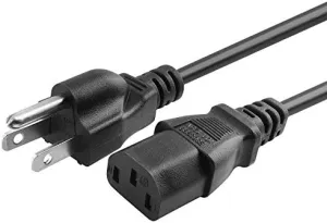 6ft/1.8m AC in Power Cord Outlet Socket Cable Plug Lead for Precor EFX 5.21 5.21s 5.21si 521 EFX 5.21i EFX 521i Rear Drive Cross Fitness Crosstrainer Elliptical Trainer Crosstrainer
