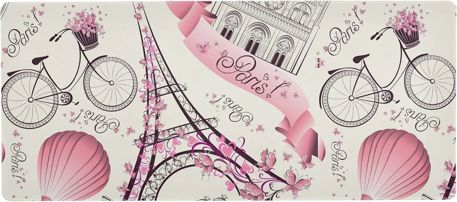 ALAZA Eiffel Tower Paris Large Gaming Mouse Pad Big Mousepad Mice Keyboard Mat with Non-Slip Rubber Base for Computer Laptop Home & Office, 31.5 X 15.7 inch