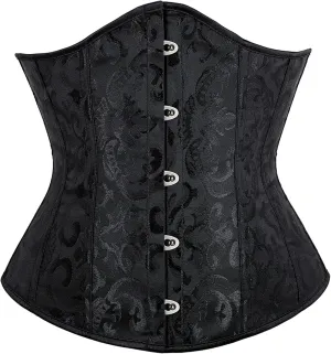 Alivila.Y Fashion Corset Womens Brocade Underbust Boned Corsets Bustier Waist Trainer