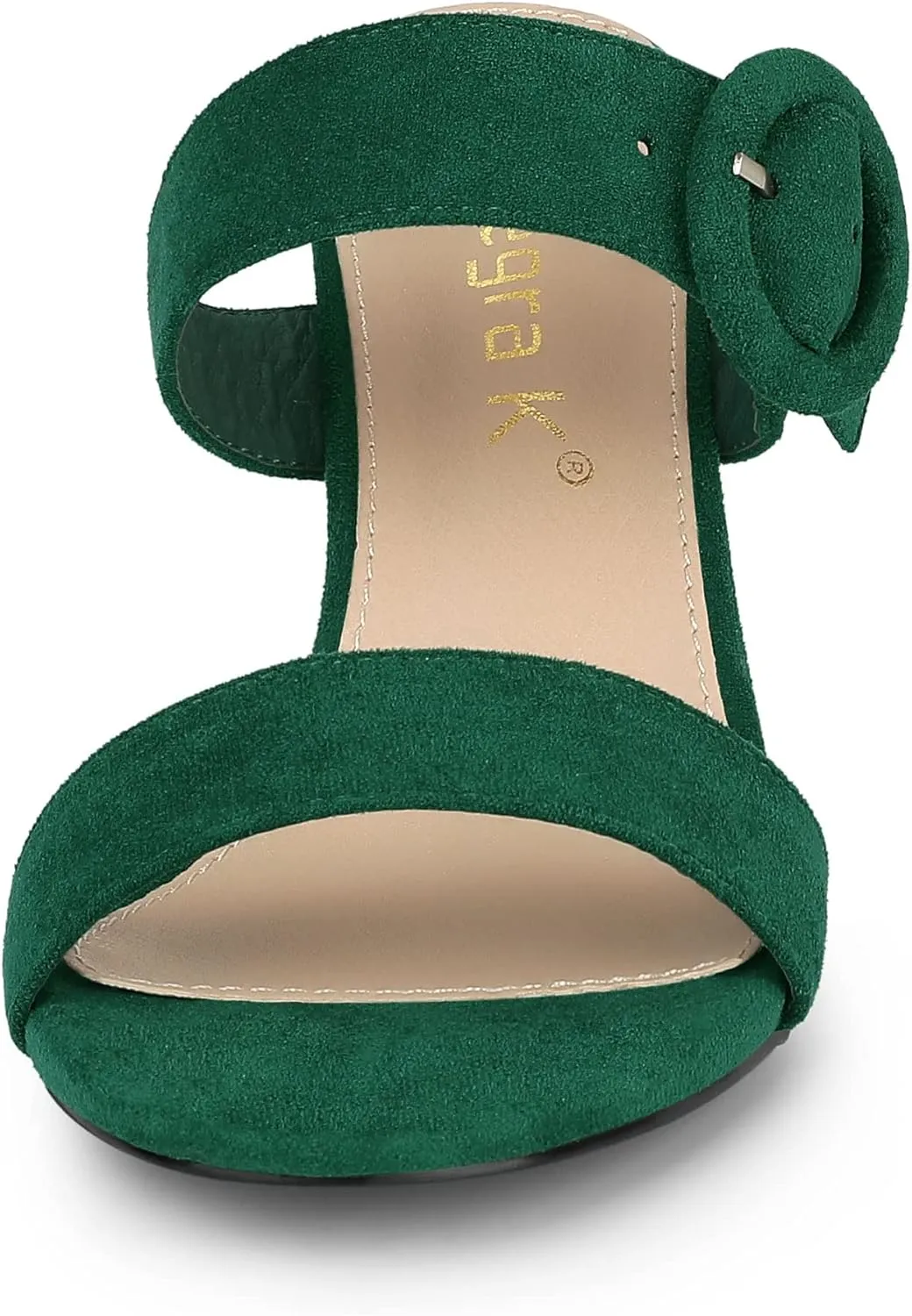 Allegra K Women's Opened Toe Buckle Stiletto Heels Slide Sandals
