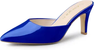 Allegra K Women's Pointed Toe Stiletto Heels Slide Mules