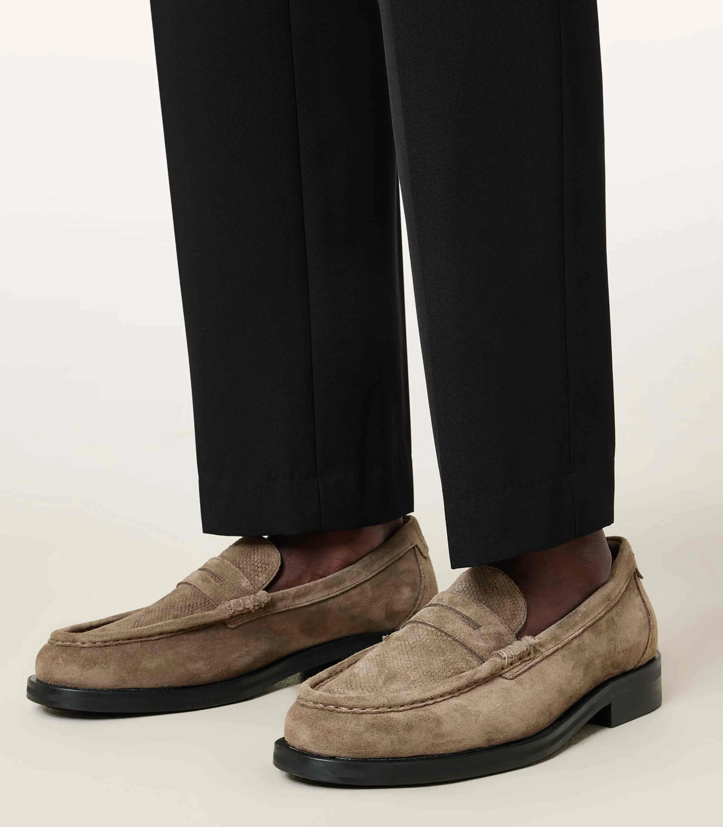 AllSaints - Bloom Suede Loafers