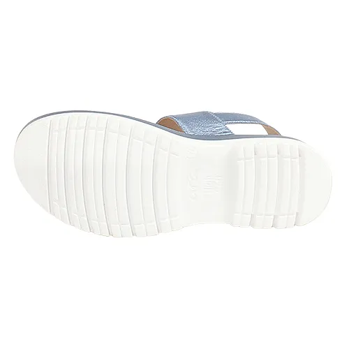 Ara Ladies Velcro Sandals - 21003-13 - Silver/Blue