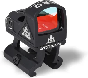 AT3 Tactical ARO Red Dot Sight for Doctor/Venom/Fastfire Footprint - Direct Mount, Low Mount, Optional Riser Mount - 3 MOA Compact Reflex Optic