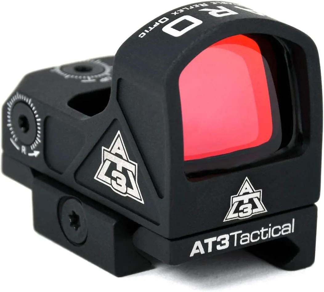 AT3 Tactical ARO Red Dot Sight for Doctor/Venom/Fastfire Footprint - Direct Mount, Low Mount, Optional Riser Mount - 3 MOA Compact Reflex Optic