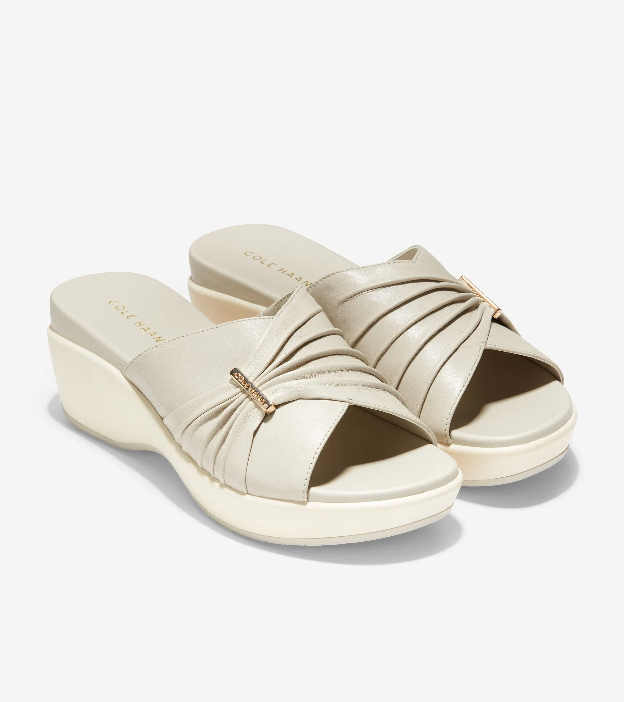 Aubree Ruched Slide Sandal