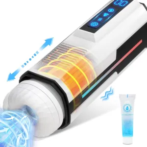 Automatic Male Masturbator Sex Toys for Men, Male Sex Toy Adult Toys Penis Pump with 7 Vibrating & 5 Sucking & Thrusting Modes, LCD Display Mens Sex Toys Realistic Pocket Pussy Stroker Blowjob Machine