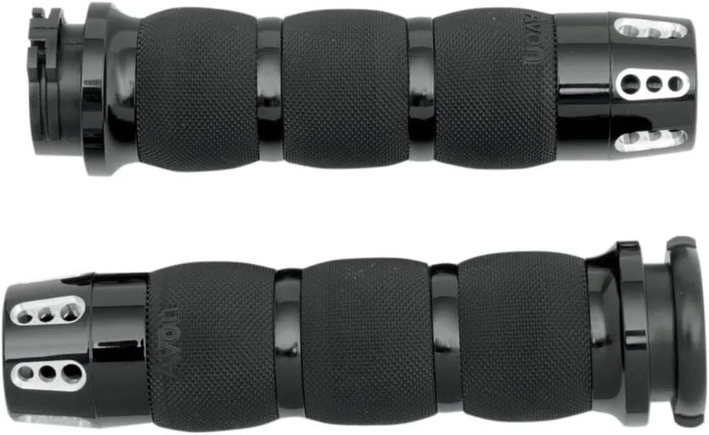 Avon Grips Air Cushion Throttle Slide Gatlin Street Motorcycle Hand Grips - Anodized/One Size