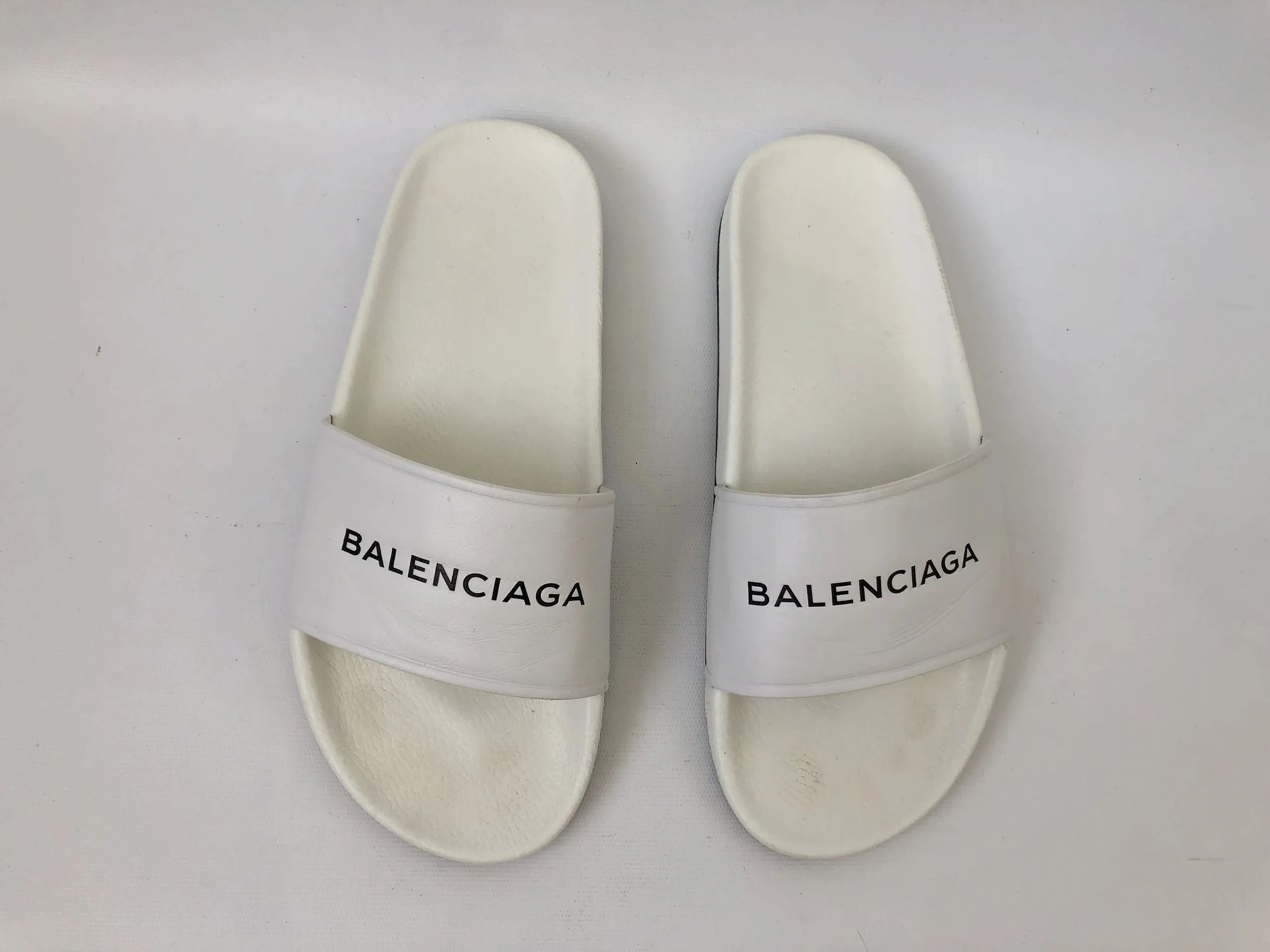 Balenciaga White Slide Size 40 It (10 Us)