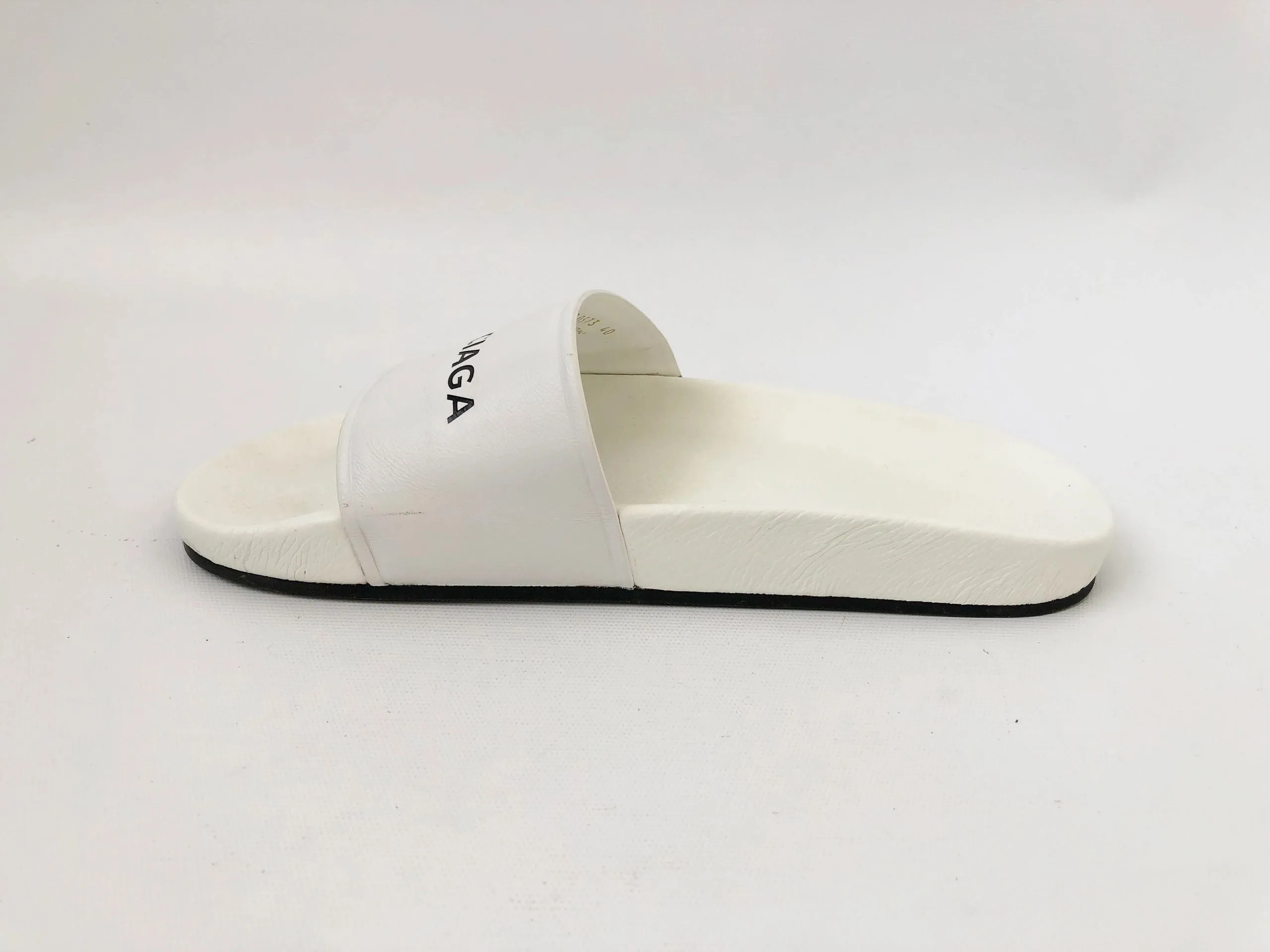 Balenciaga White Slide Size 40 It (10 Us)