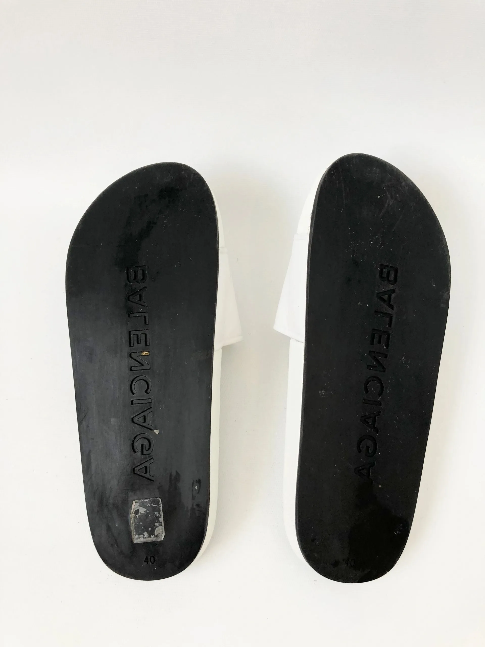 Balenciaga White Slide Size 40 It (10 Us)