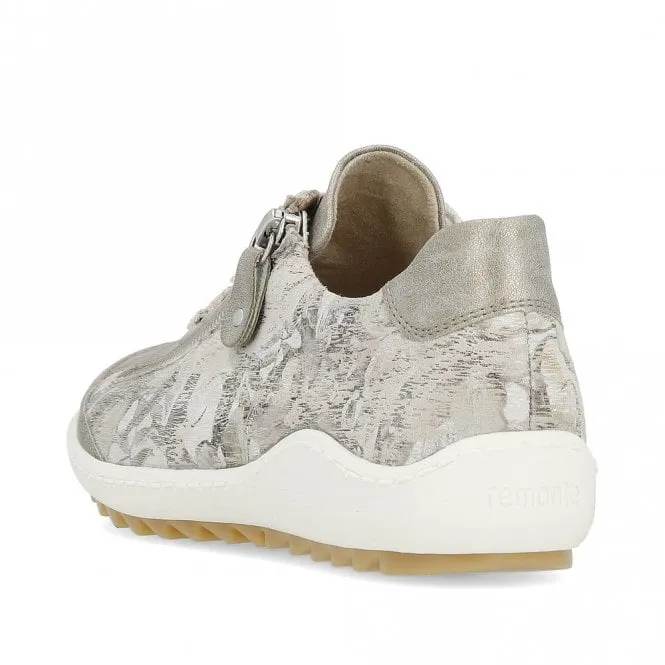 Bellflower Beige Multi Print Lace Ups
