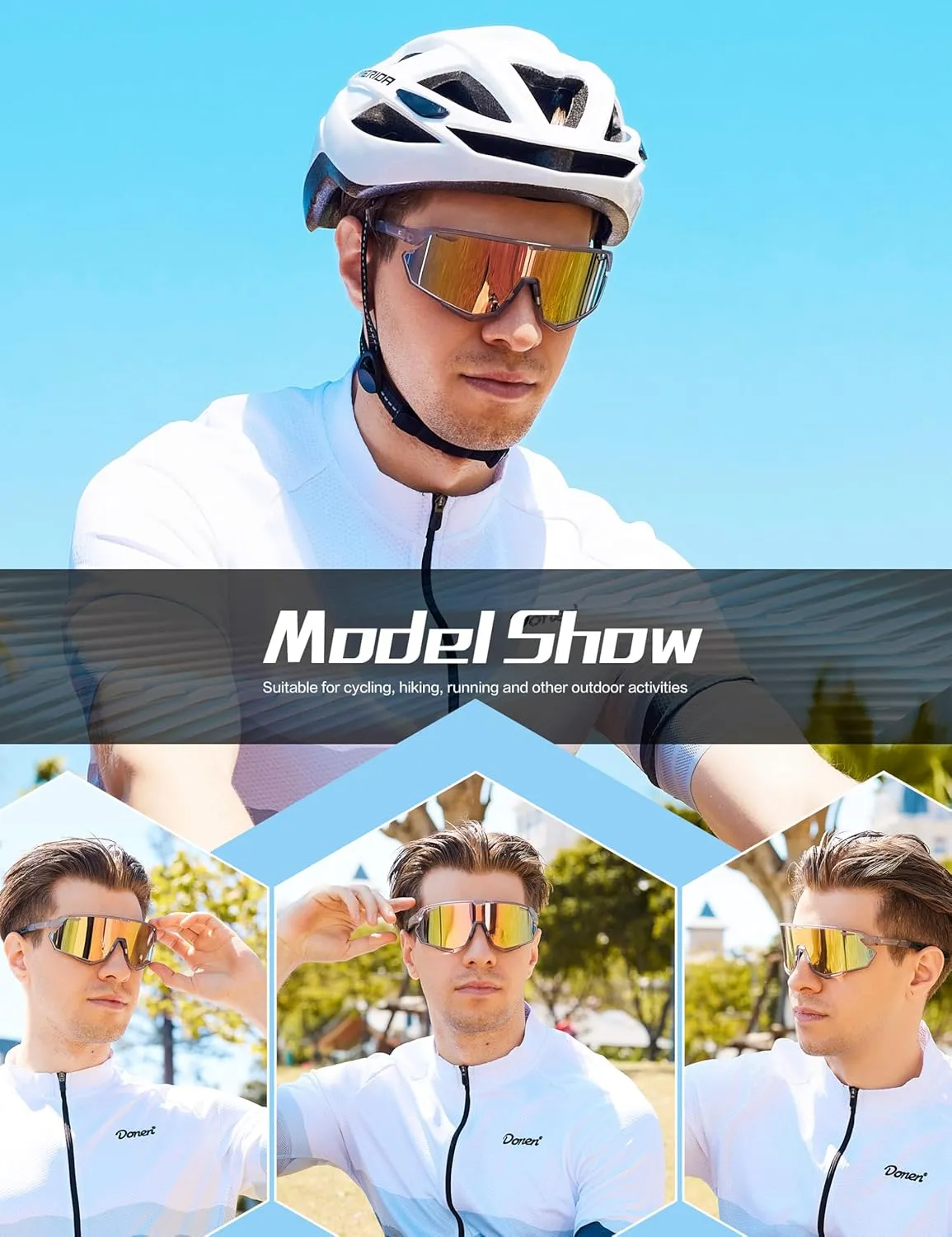 BIRCEN Baseball Cycling Sunglasses for Men - Women Running Shades Sports Glasses for MTB Mountain Bike Softball