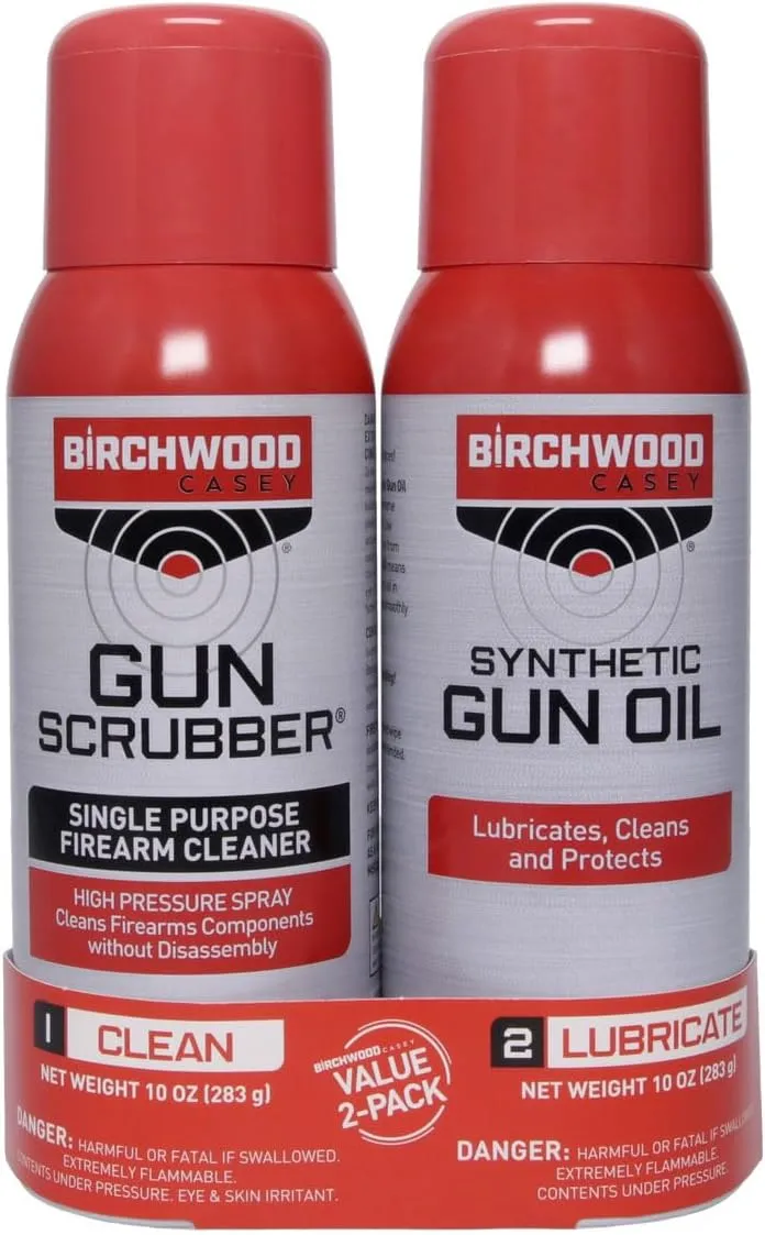Birchwood Casey Gun Scrubber - Single Purpose Gun Cleaner & Synthetic Oil for Lubricating & Protection