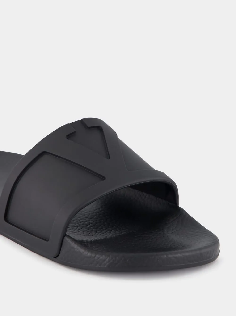 Black Coolside Rubber Slides
