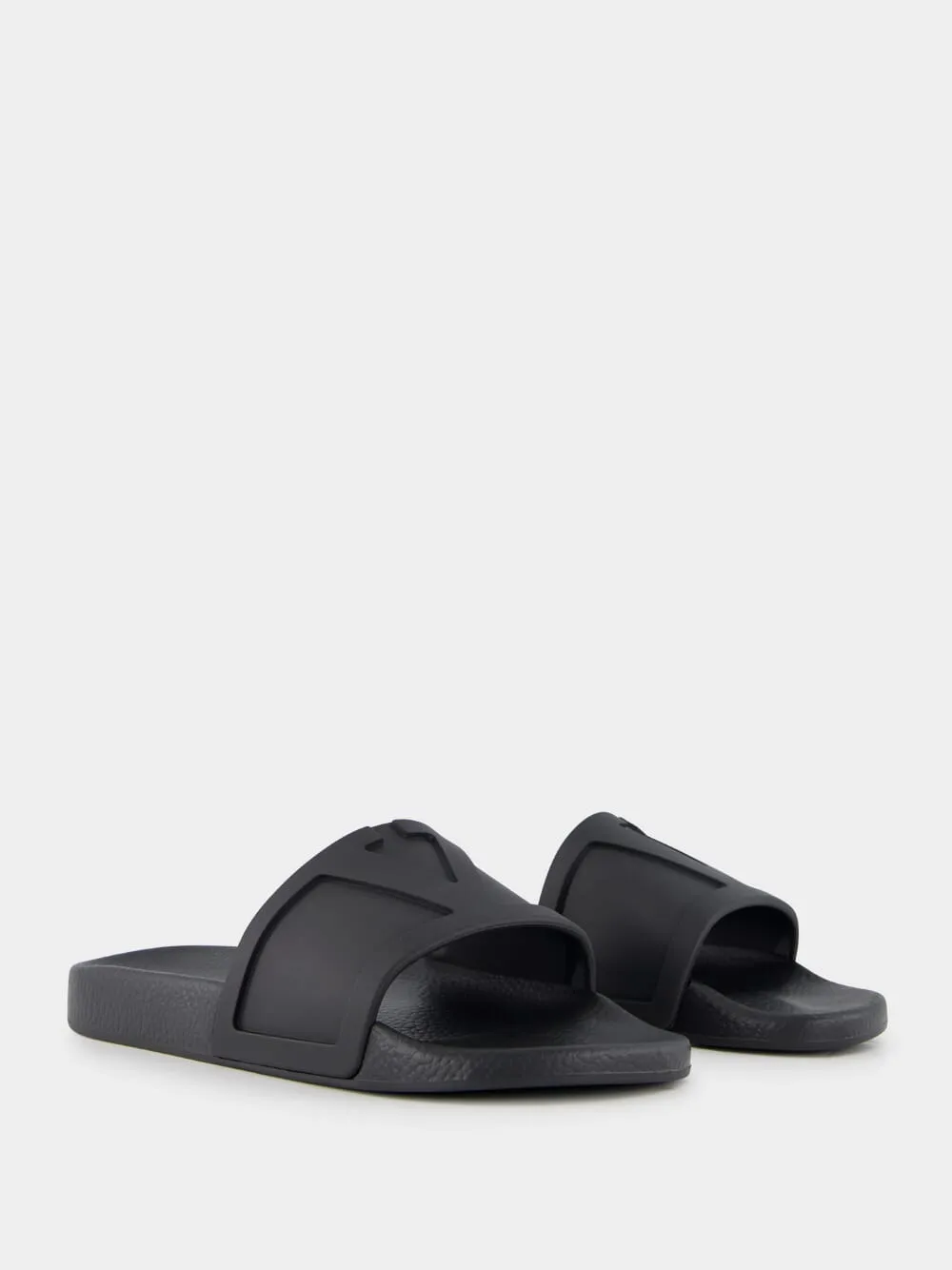 Black Coolside Rubber Slides