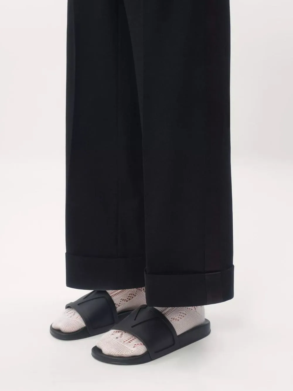 Black Coolside Rubber Slides