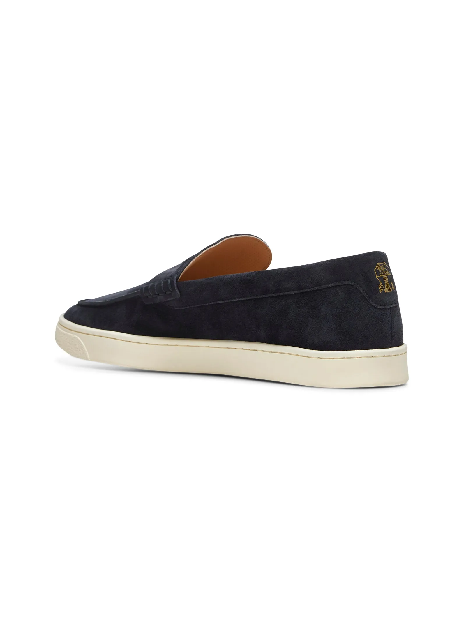 Blue suede loafer sneakers