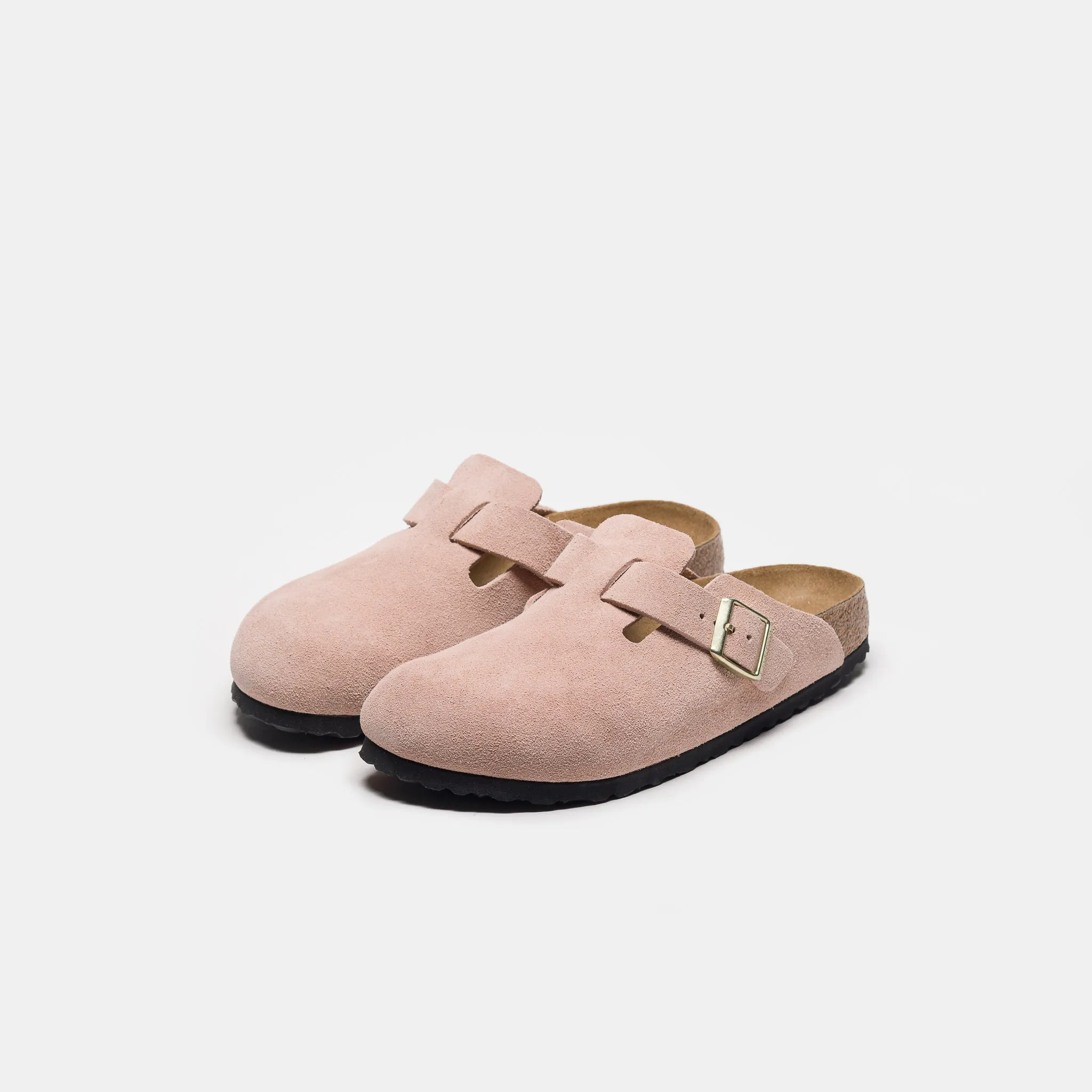Boston Suede Mule in Light Rose