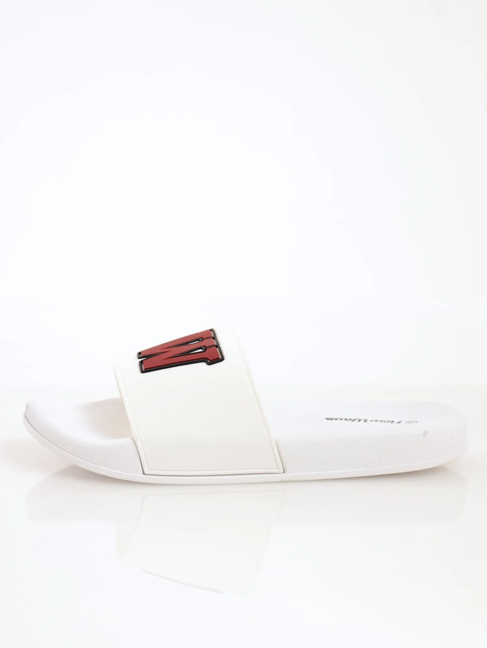 Boys Rubber Slide Sandal - White