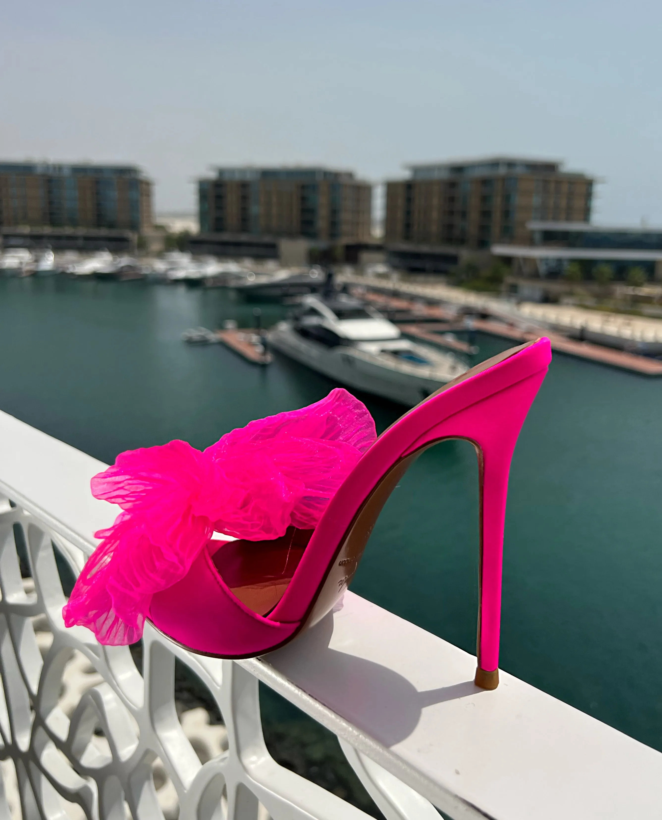 CANNES SATIN BOW MULES
