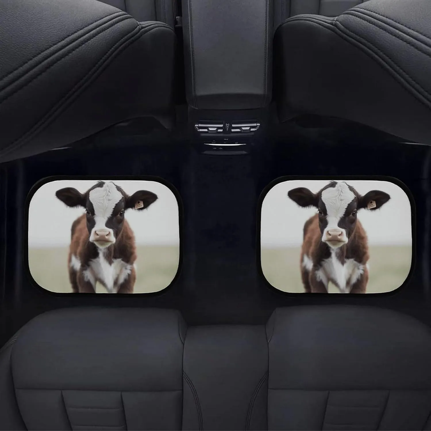 Car Floor Mats 4 Piece Universal Car Floor Mats Baby Cow Car Mat Set Rubber Floor Mats for Cars Non-Slip Car Foot Pad Car Carpet Decor Heel Pad for Most Vehicles