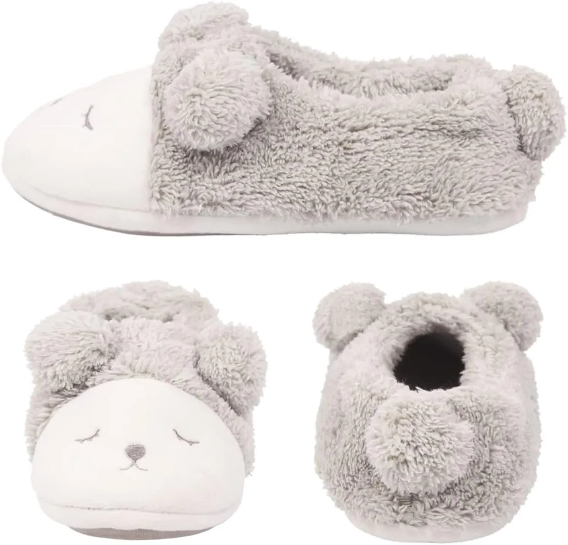 Caramella Bubble Women House Slippers Cute Sheep Fuzzy Memory Foam Cotton Shoes for Men Anti-slip Rubber Sole Fur Plush Shoes for Winter Warm Bedroom Home Indoor Outdoor