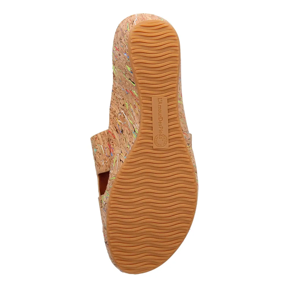 Catiana Slip on Sandal - Bright Multi Cork
