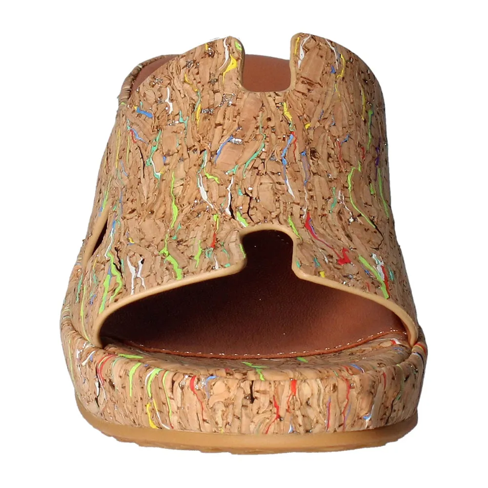 Catiana Slip on Sandal - Bright Multi Cork
