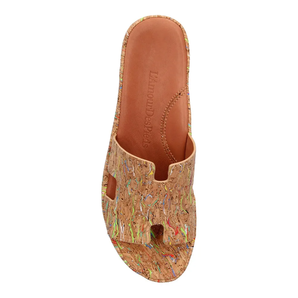 Catiana Slip on Sandal - Bright Multi Cork