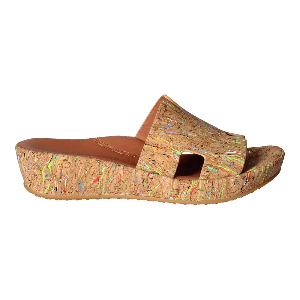 Catiana Slip on Sandal - Bright Multi Cork