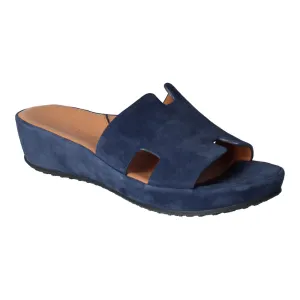 Catiana Slip on Sandal - Navy Kid Suede