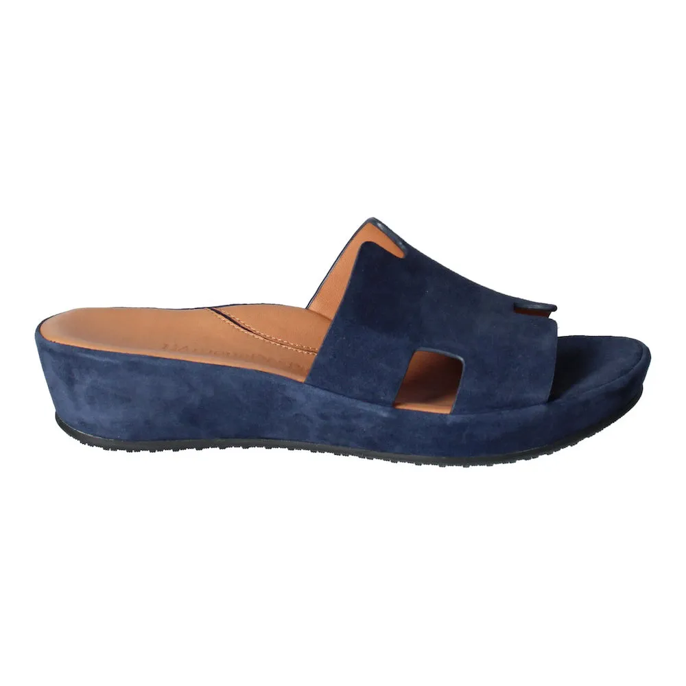 Catiana Slip on Sandal - Navy Kid Suede