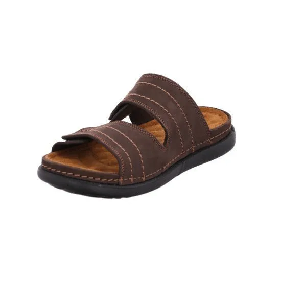 'Cento' men's strap slide sandal - Brown