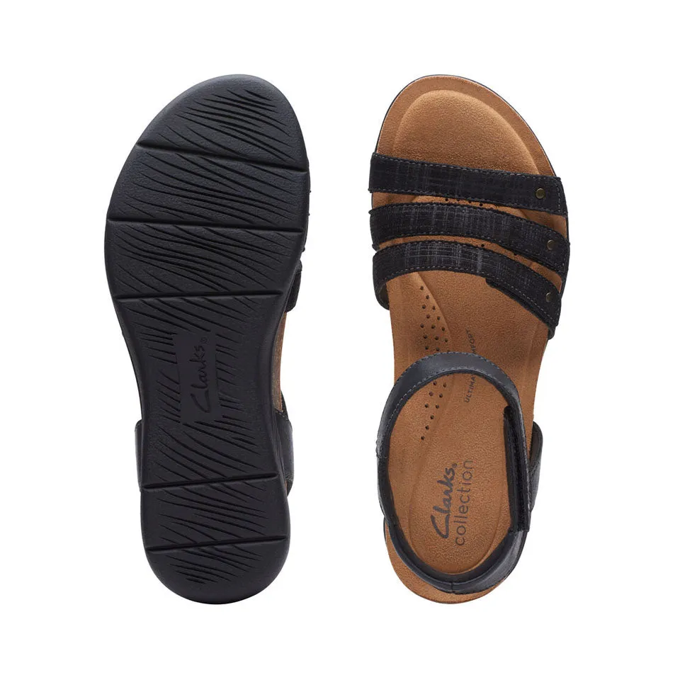 Clarks Women's April Dove Black | Platinum Leather