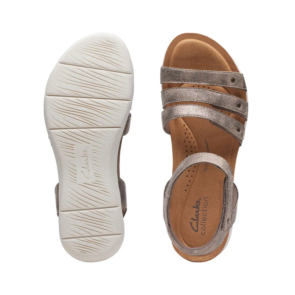 Clarks Women's April Dove Black | Platinum Leather