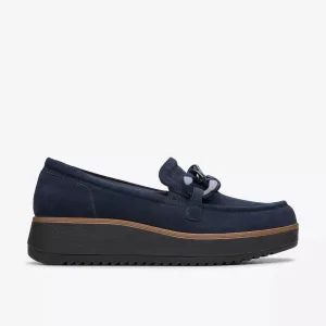 Clarks Women's Zylah May Navy Suede 26180112