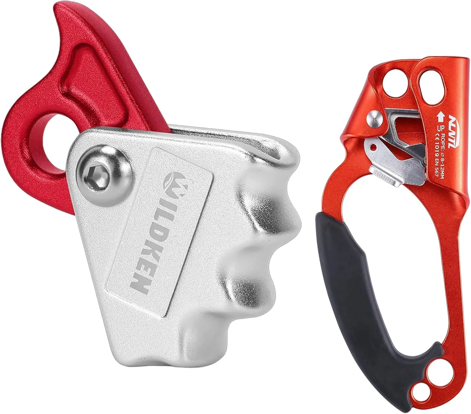 Climbing Ascender Fall Protection Belay Device Climbing Rope Grab for Rock Climbing, Climbing Hand Ascender Outdoor Mountaineering Rappelling Equip