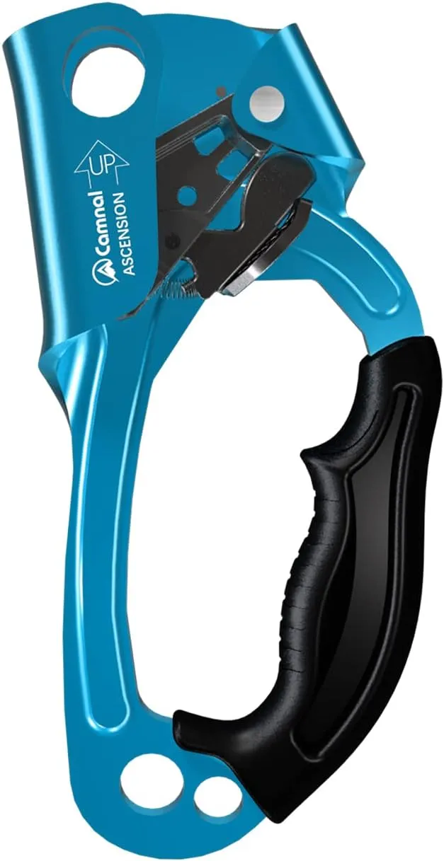 Climbing Ascender UIAA & CE Certified Hand Ascender, Rope Ascender with Ergonomic Rubber Handle, Suit for 8~13mm Ropes
