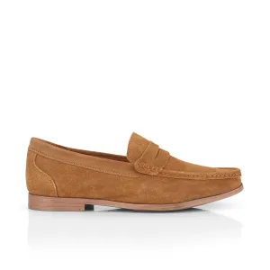 College Men's Saddle Loafers - Tan