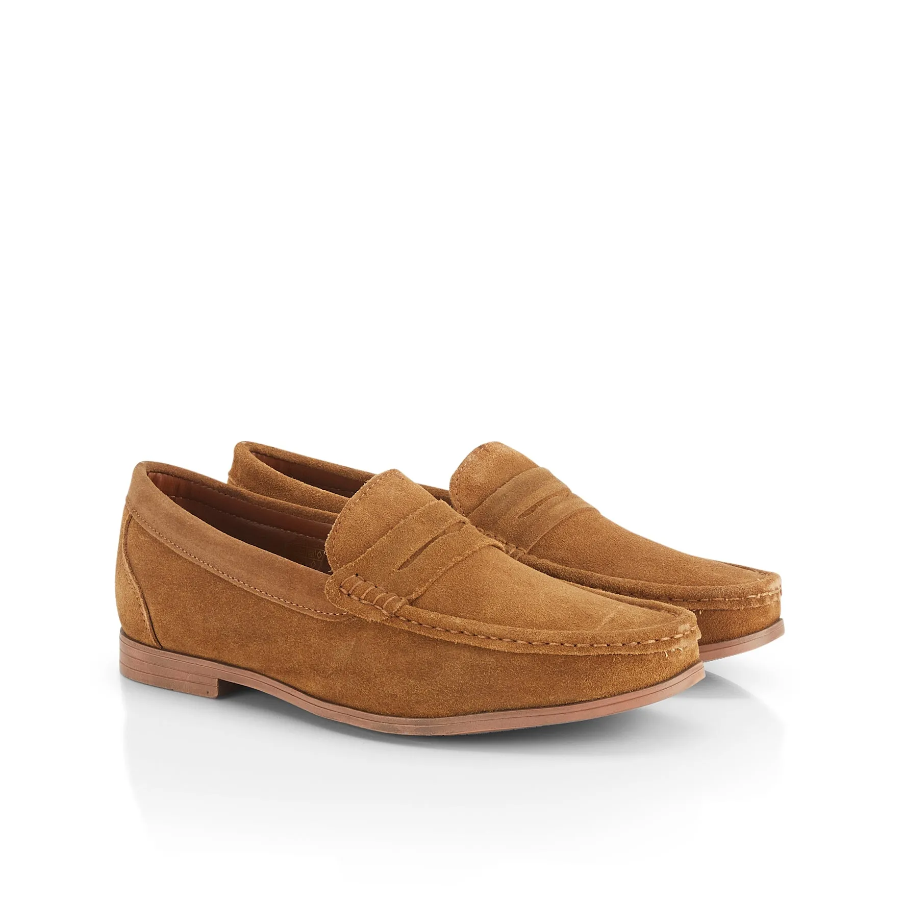 College Men's Saddle Loafers - Tan