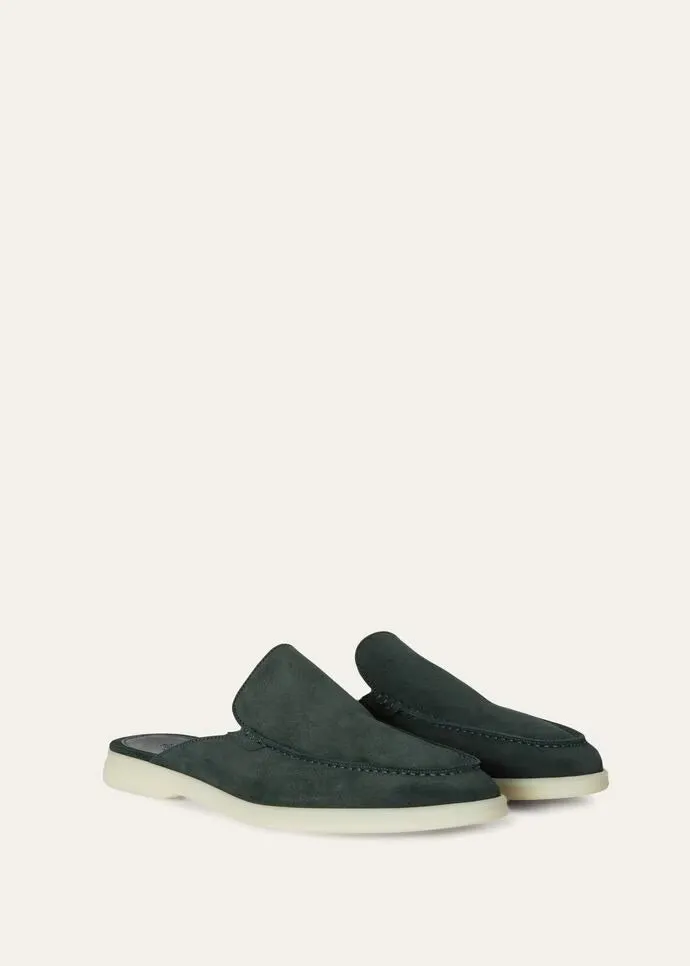 Dark Green Babouche Walk Loafers
