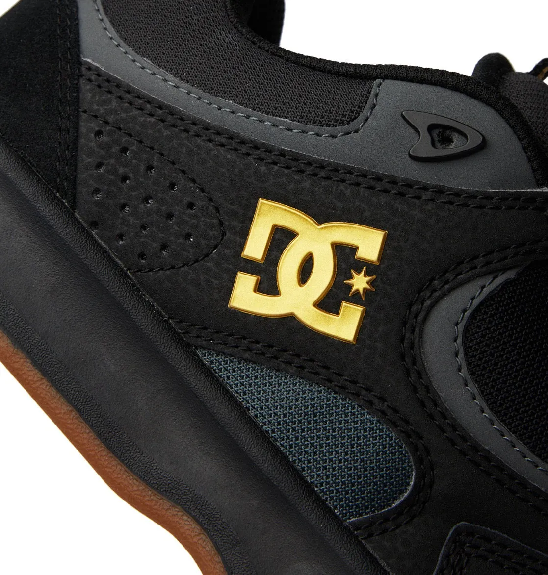 DC SHOES KALYNX ZERO BLACK GOLD TRAINERS