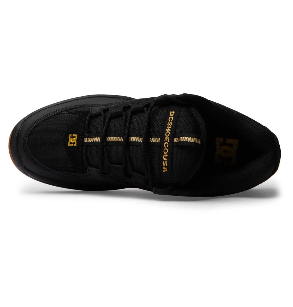 DC SHOES KALYNX ZERO BLACK GOLD TRAINERS