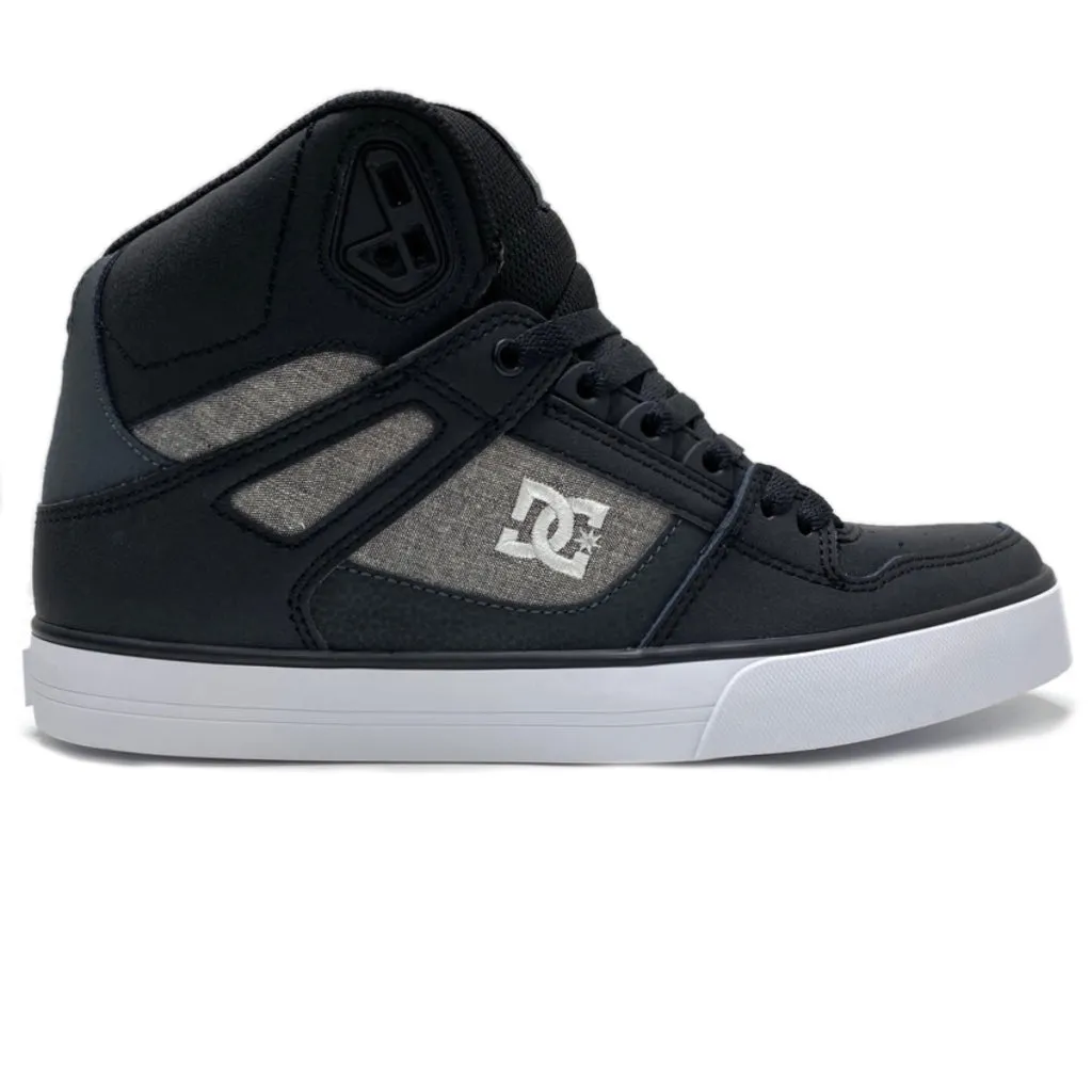 DC SHOES PURE HIGH TOP WC BLACK WHITE ARMOR TRAINERS