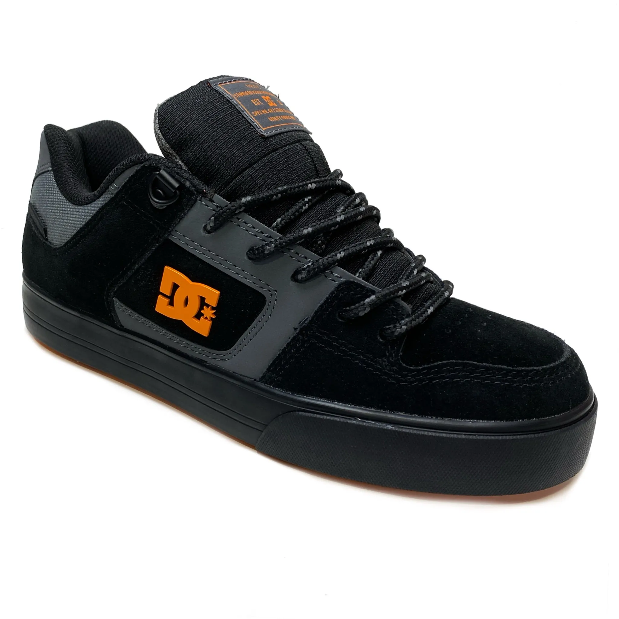 DC SHOES PURE WNT GREY BLACK ORANGE WINTERISED TRAINERS (UK 9)