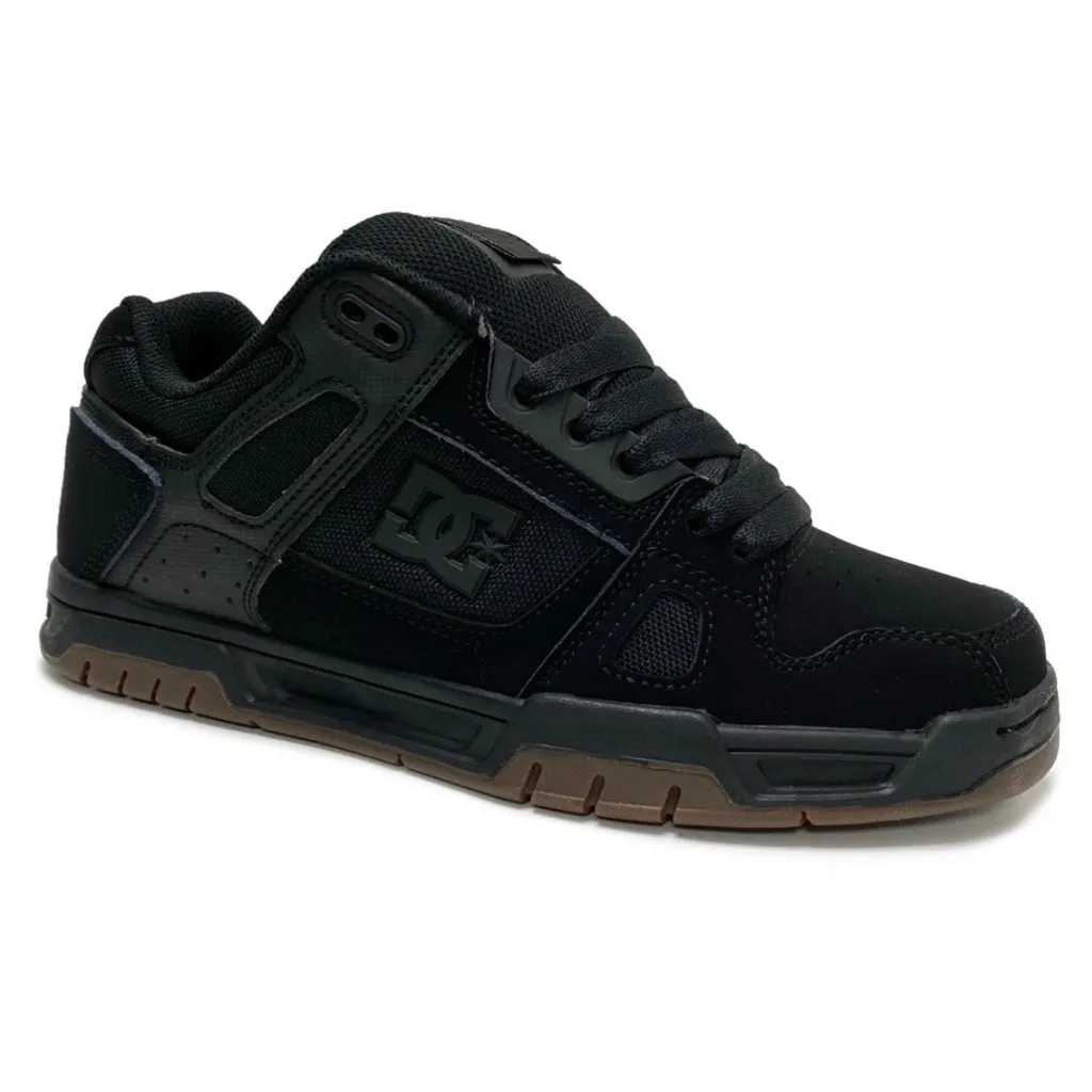 DC SHOES STAG BLACK GUM TRAINERS