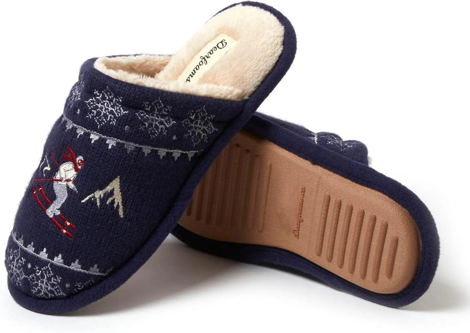 Dearfoams Women's Novelty Scuff with Eye Mask Slipper
